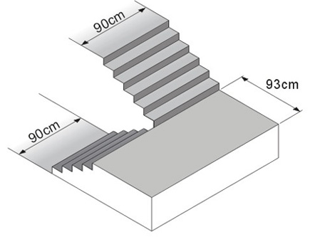 ASC-120B 載人爬梯機 產品尺寸&迴轉空間建議