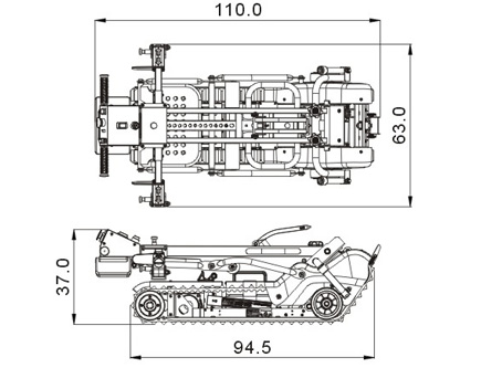 ASC-130B 兩用型爬梯機 產品尺寸&迴轉空間建議