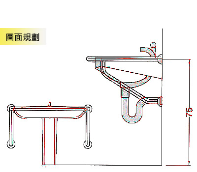 ABS-W型面盆抗菌扶手